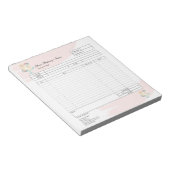 Formular für Bestellungen von Backwaren mit Kondit Notizblock (angewinkelt)