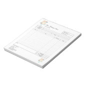 Formular für Bestellungen von Backwaren mit Kondit Notizblock (Rotiert)