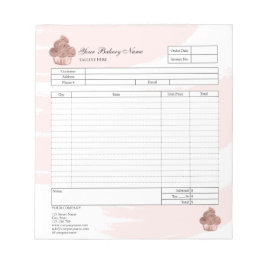 Formular für Bestellungen von Backwaren mit Kondit Notizblock