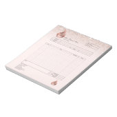 Formular für Bestellungen von Backwaren mit Kondit Notizblock (Rotiert)