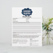 Formular für den Vorschlag für farbenfrohe blaue W (Stehend Vorderseite)