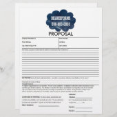 Formular für den Vorschlag für farbenfrohe blaue W (Vorne/Hinten)