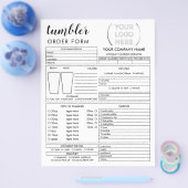 Formular für die Bestellung der Tasse Tumbler Flyer (Einzeln)