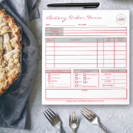 Formular für die Bestellung moderner farbiger Bäck Notizblock