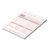 Formular für die Bestellung moderner farbiger Bäck Notizblock (Rotiert)