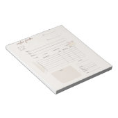 Formular für die Bestellung von Fahrzeugen Notizblock (angewinkelt)