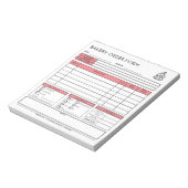 Formular für die Bestellung von Logo-Bakery Busine Notizblock (Rotiert)