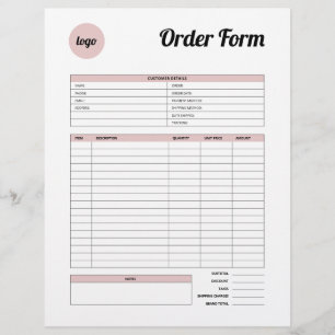 Formular für die Minimalistische Produktbestellung Briefbogen