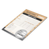 Formular für die Zuhause-Renovierungsarbeiten von Notizblock (angewinkelt)