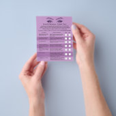 Formular für Lila Haftungsfreistellung von Eyelash Flyer (Gruppe)