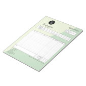 Formular Geschäftsanweisung, Rechnung, Logo-Nummer Notizblock (angewinkelt)