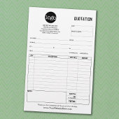 Formular Geschäftsanweisung, Rechnung oder Verkauf Briefpapier