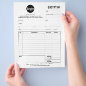 Formular Geschäftsanweisung, Rechnung oder Verkauf Flyer (Hand)