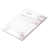 Formular Geschäftsanweisung, Rechnung oder Verkauf Notizblock (angewinkelt)