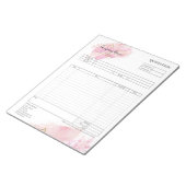 Formular Geschäftsanweisung, Rechnung oder Verkauf Notizblock (angewinkelt)