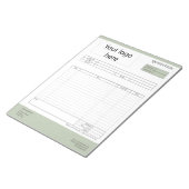 Formular Geschäftsanweisung, Rechnung oder Verkauf Notizblock (angewinkelt)