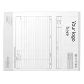 Formular Geschäftsanweisung, Rechnung oder Verkauf Notizblock (Vorderseite)