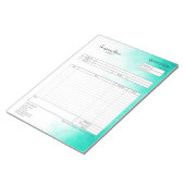 Formular Geschäftsanweisung, Rechnung oder Verkauf Notizblock (angewinkelt)