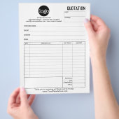 Formular-Geschäftsquotation - Flexible Typbereiche Flyer (Hand)