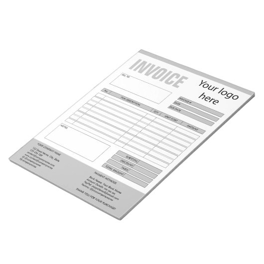 Formular-Geschäftsquotation Hinzufügen von Logo-No Notizblock (angewinkelt)