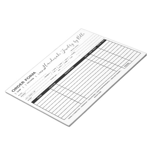 Formular Notepad bestellen - Verkäufer Notizblock (angewinkelt)