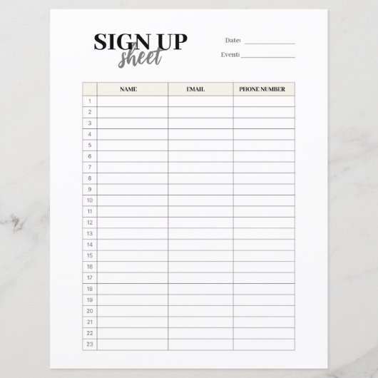 Formular-Vorlage abonnieren (Vorderseite)