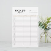 Formular-Vorlage abonnieren Briefpapier (Stehend Vorderseite)