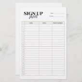 Formular-Vorlage abonnieren Briefpapier (Vorne/Hinten)