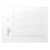 Formular-Vorlage abonnieren Notizblock (Vorderseite)