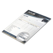 Formular zur Rechnungsstellung für Auto-Reinigungs Notizblock (angewinkelt)