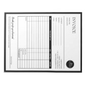 Formulare für die schwarzen, modernen Geschäftskon Notizblock (Vorderseite)