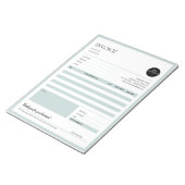 Formulare für grüne Minimalistische Unternehmensqu Notizblock (angewinkelt)