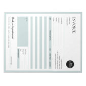 Formulare für grüne Minimalistische Unternehmensqu Notizblock (Vorderseite)