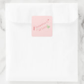 Formulare für Lieben Quadratischer Aufkleber (Tasche)