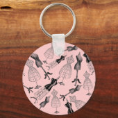 Formulare für Vintages Kleid Schlüsselanhänger (Vorderseite)