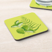 Formulare in grün auf einem Untersetzer-Set Getränkeuntersetzer (Linke Seite)