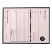 Formulare zur Rechnungsstellung für moderne, schwa Notizblock (Vorderseite)