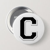 Formulieren Sie es Anfangsbuchstabe C im schwarzen Button (Vorne & Hinten)
