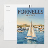 Fornells-Bucht Spanien Postkarte (Vorne/Hinten)