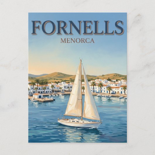 Fornells-Bucht Spanien Postkarte (Vorderseite)