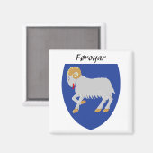Føroyar - Färöer-Wappen Magnet (Vorderseite/Rückseite)