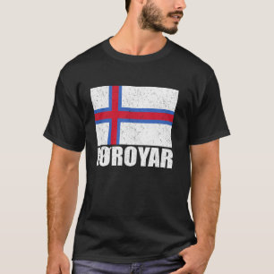 Føroyar-Flagge Grunge Vintage Souvenir Färöer-Inse T-Shirt