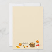 Forrest Animals Kinderdusche Einladung (Rückseite)