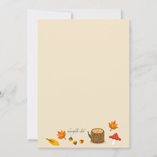 Forrest Animals Kinderdusche Einladung (Rückseite)