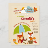 Forrest Animals Kinderdusche Einladung (Vorne/Hinten)