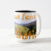 Forrest Fenn Fennatic, wo warmer Kaffee anhält Zweifarbige Tasse (VorderseiteRechts)