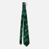 Forrest Green Botanisches Monogramm Krawatte (Rückseite)