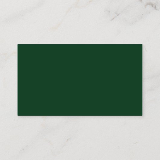 Forrest Green Minimalistisch Business Cards Visitenkarte (Rückseite)