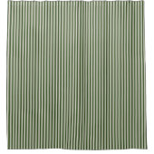 Forrest Green ticking Strip Duschvorhang (Vorderseite)