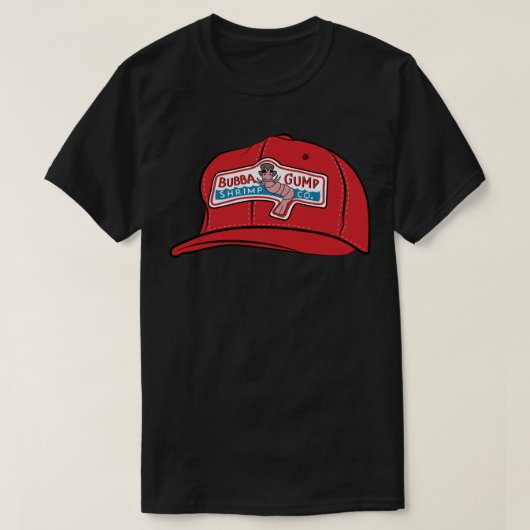 Forrest Gump - Bubba Gump Shrimp Co. Hat Sticker T-Shirt (Design vorne)